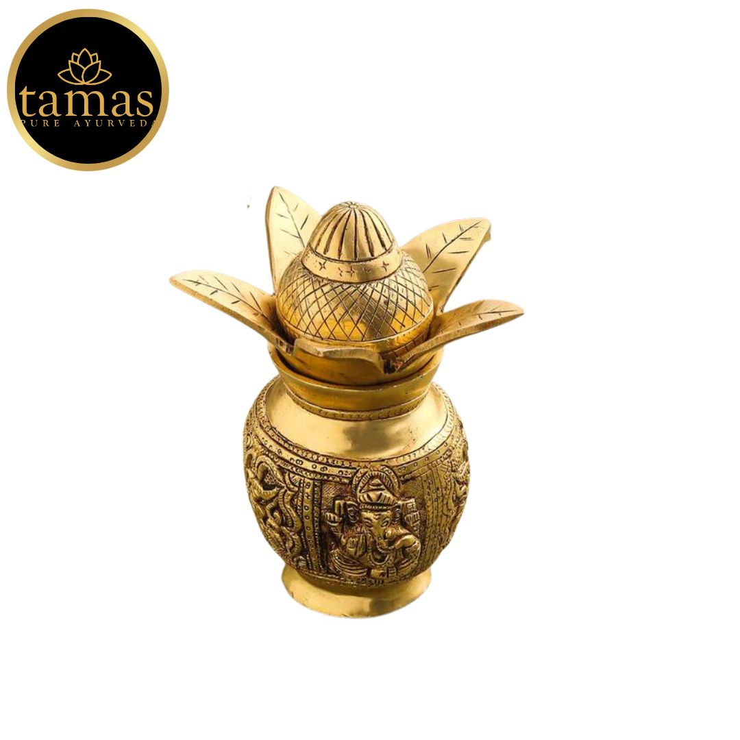 Tamas Brass Kalash - A Symbol of Sacred Serenity (7 Inches