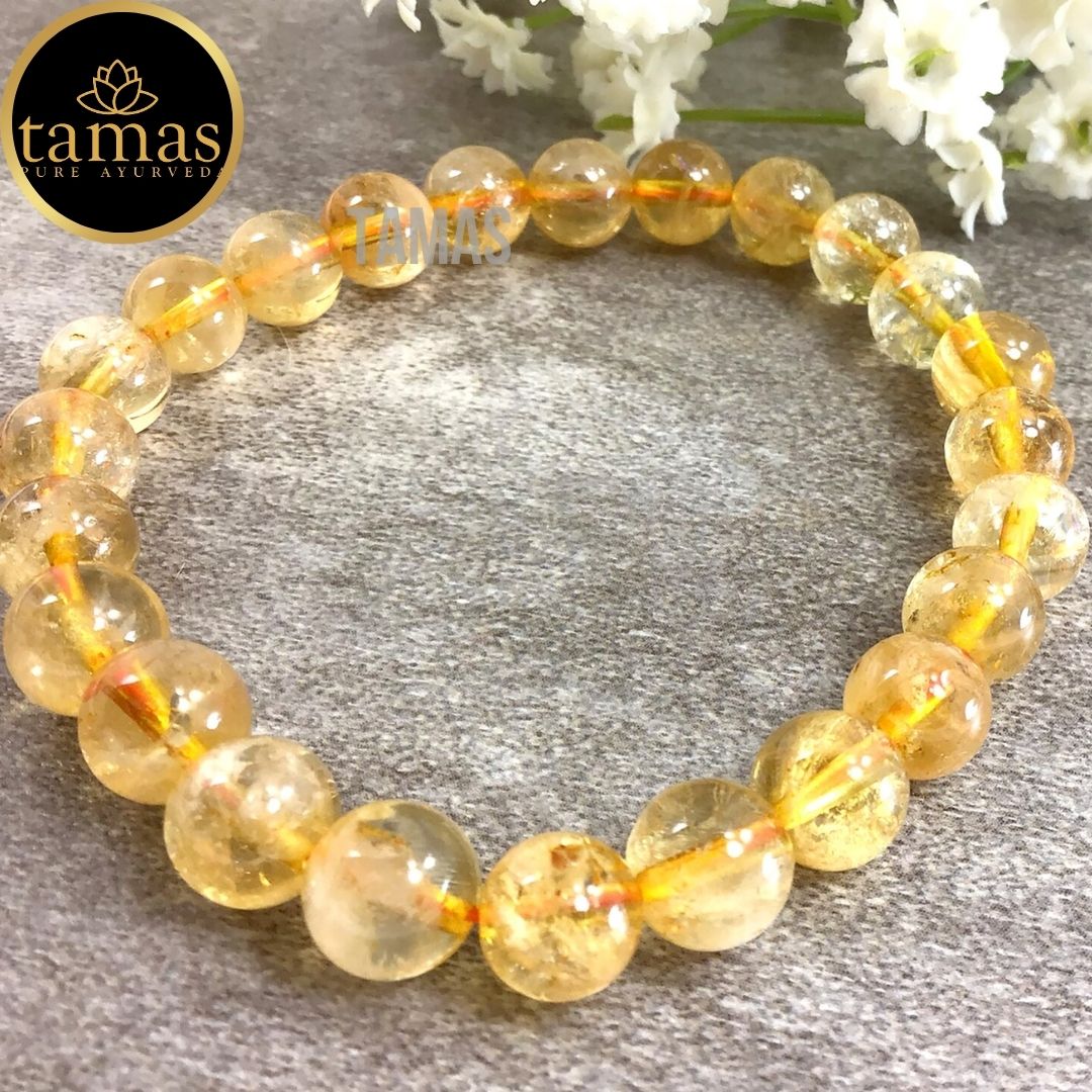 Tamas Citrine Healing Crystal Stretchable Bracelet