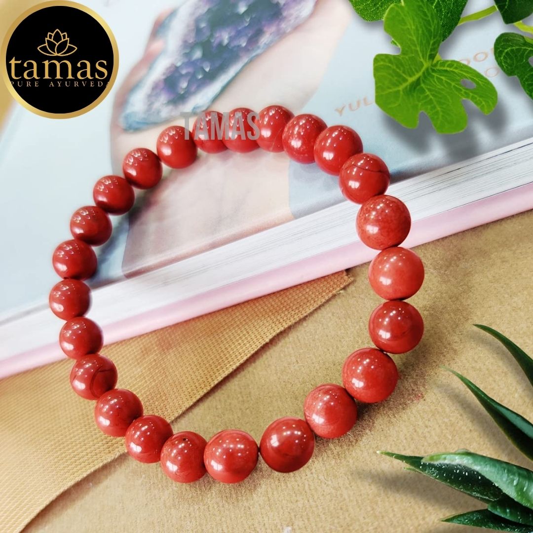 Tamas Red Jasper Healing Crystal Stretchable Bracelet