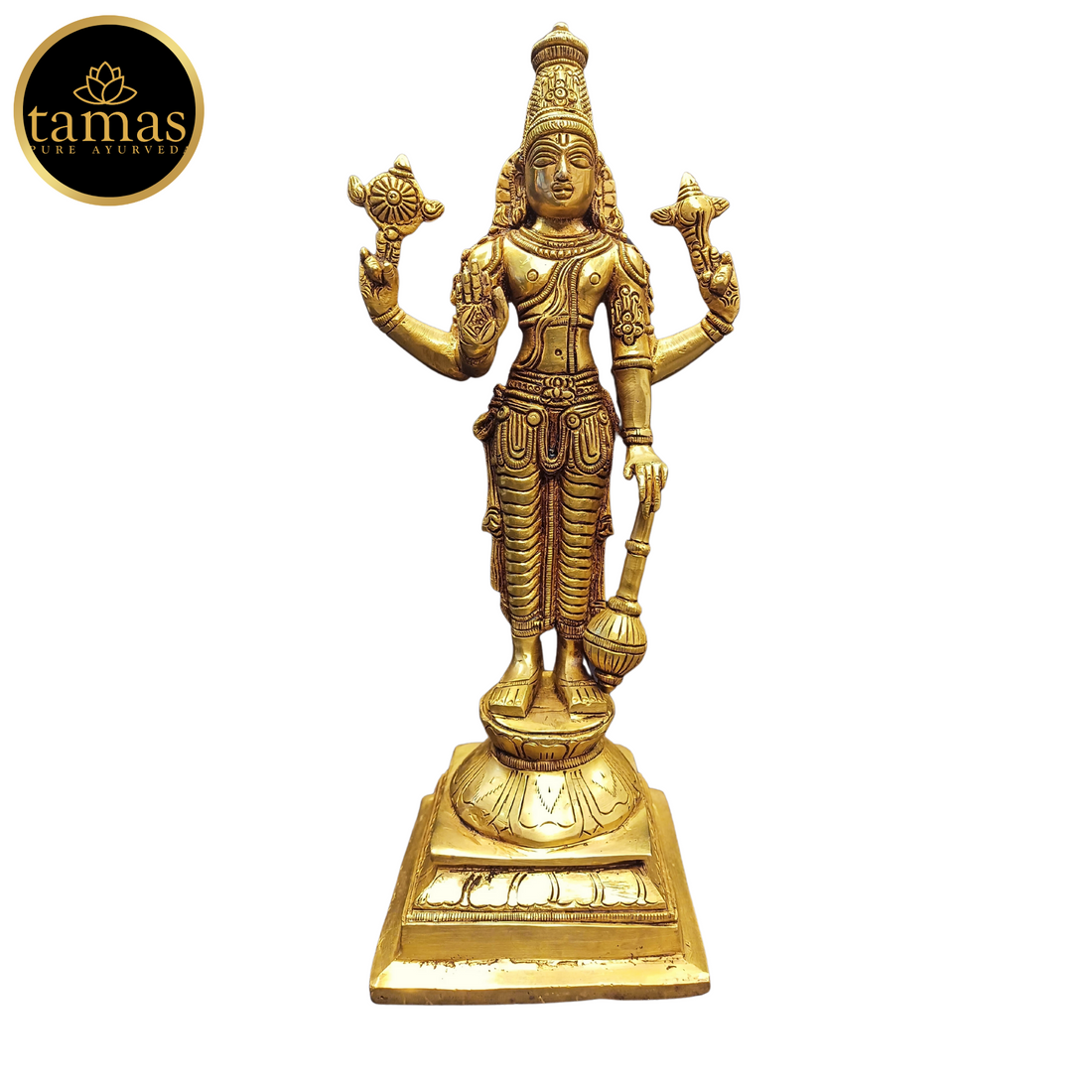 Tamas Brass Vishnu Ji Statue (11 Inches)