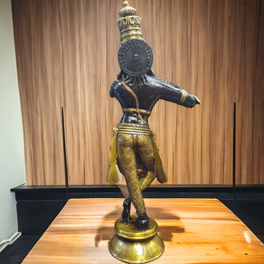 Tamas Brass Black Krishna Statue (26 Inch)