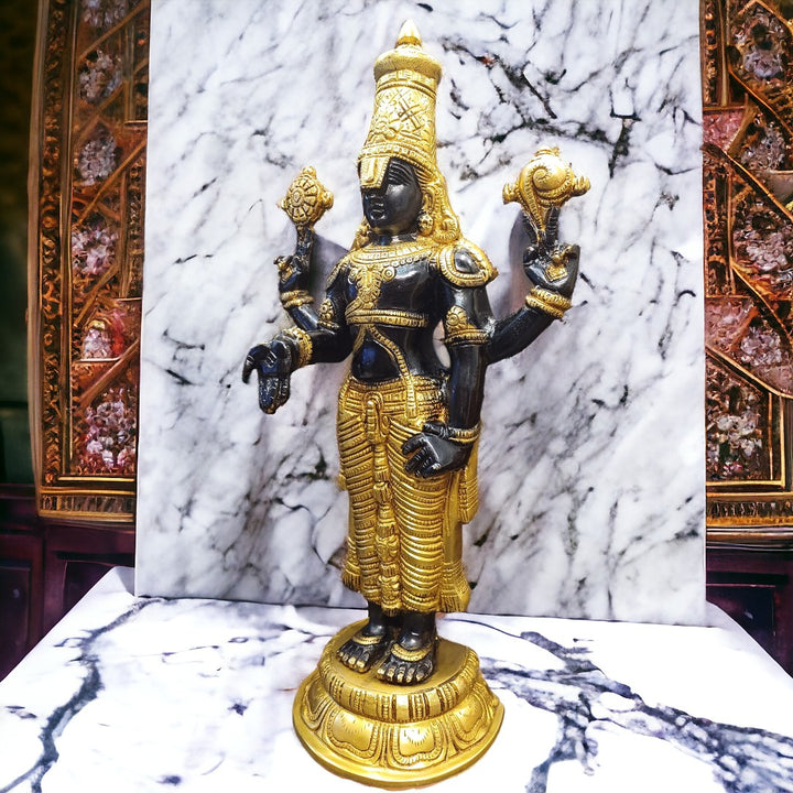 Tamas Brass Black Tirupati Bala Ji Statue (18 Inch)