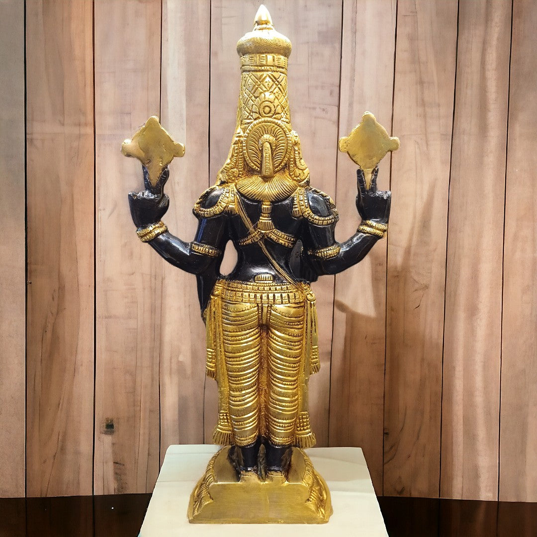 Tamas Brass Black Tirupati Bala Ji Statue (18 Inch)