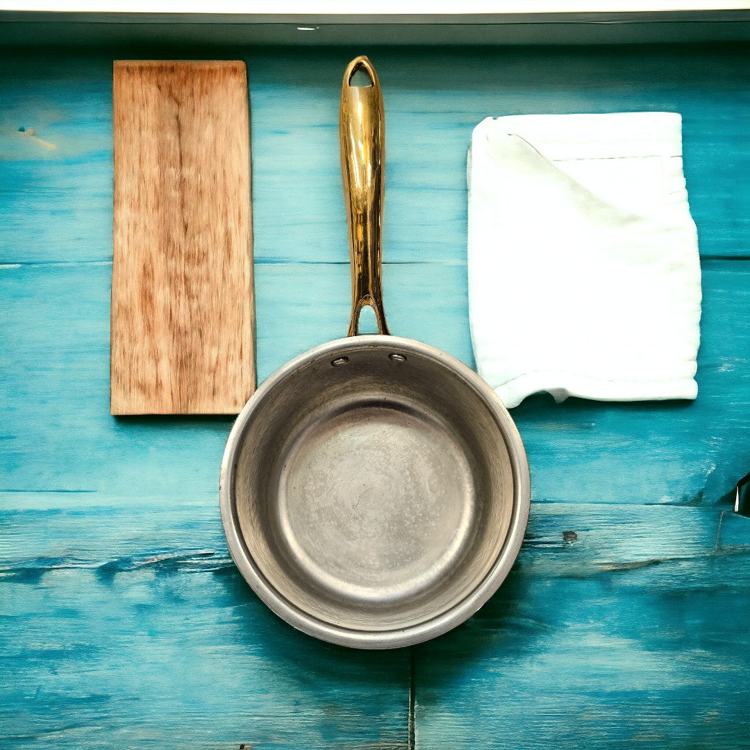 Copper Hammered frying Pan with Tin Coating