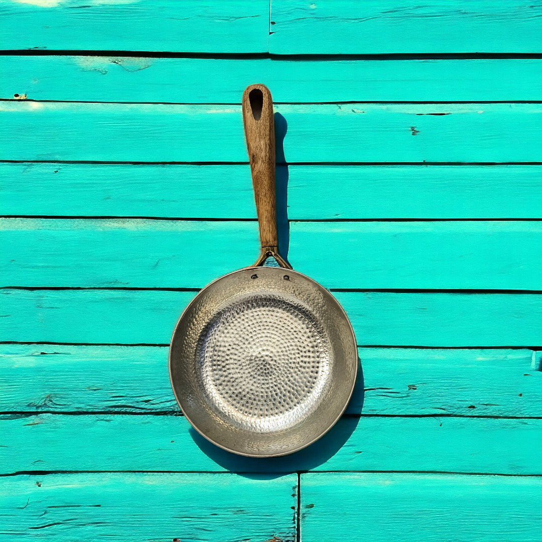 Copper Hammered frying Pan with Tin Coating