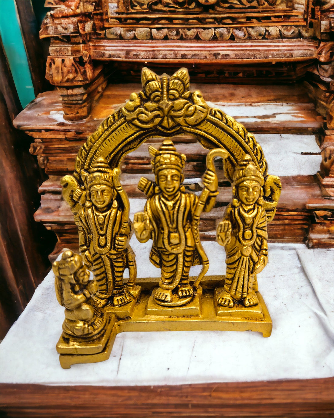 Brass Ram Darbar | (4.5 X 4 X 2 inch) |Weight- 578 gm