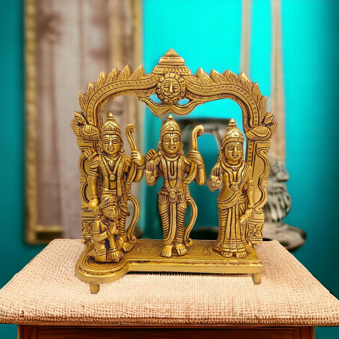 Brass Ram Darbar | (8 X 7.5 X 3 inch) |Weight - 2 kg |Free Luxury Gift BOX