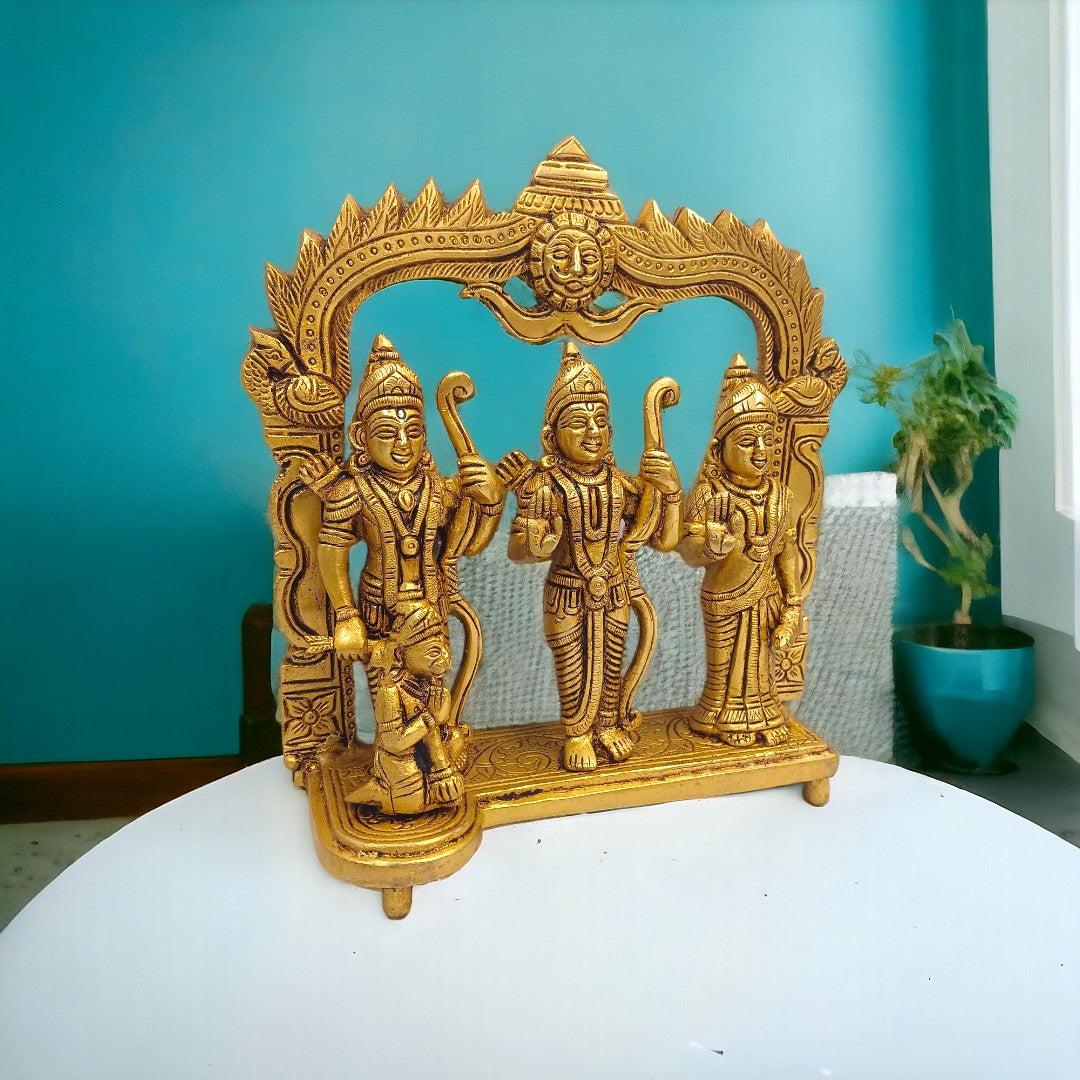 Brass Ram Darbar | (8 X 7.5 X 3 inch) |Weight - 2 kg |Free Luxury Gift BOX