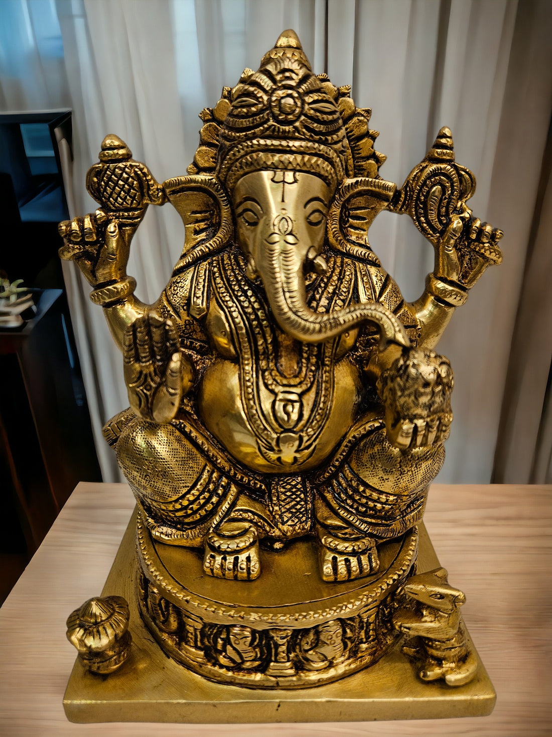 Tamas Brass Ganesh Statue (9.5 inches)