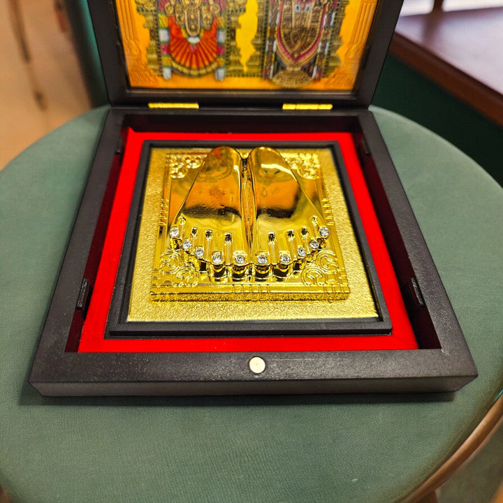 Gold Foil BalaJi Pathmavathi Gift \Pooja Box |(5 X 4.5 X 4.5 inch) |Weight-0.18 kg