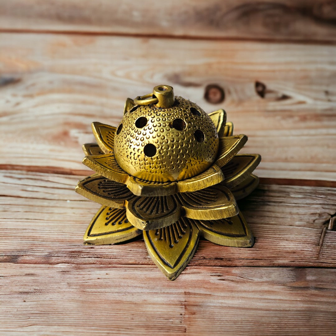 Brass Lotus Dhoop hot Stand