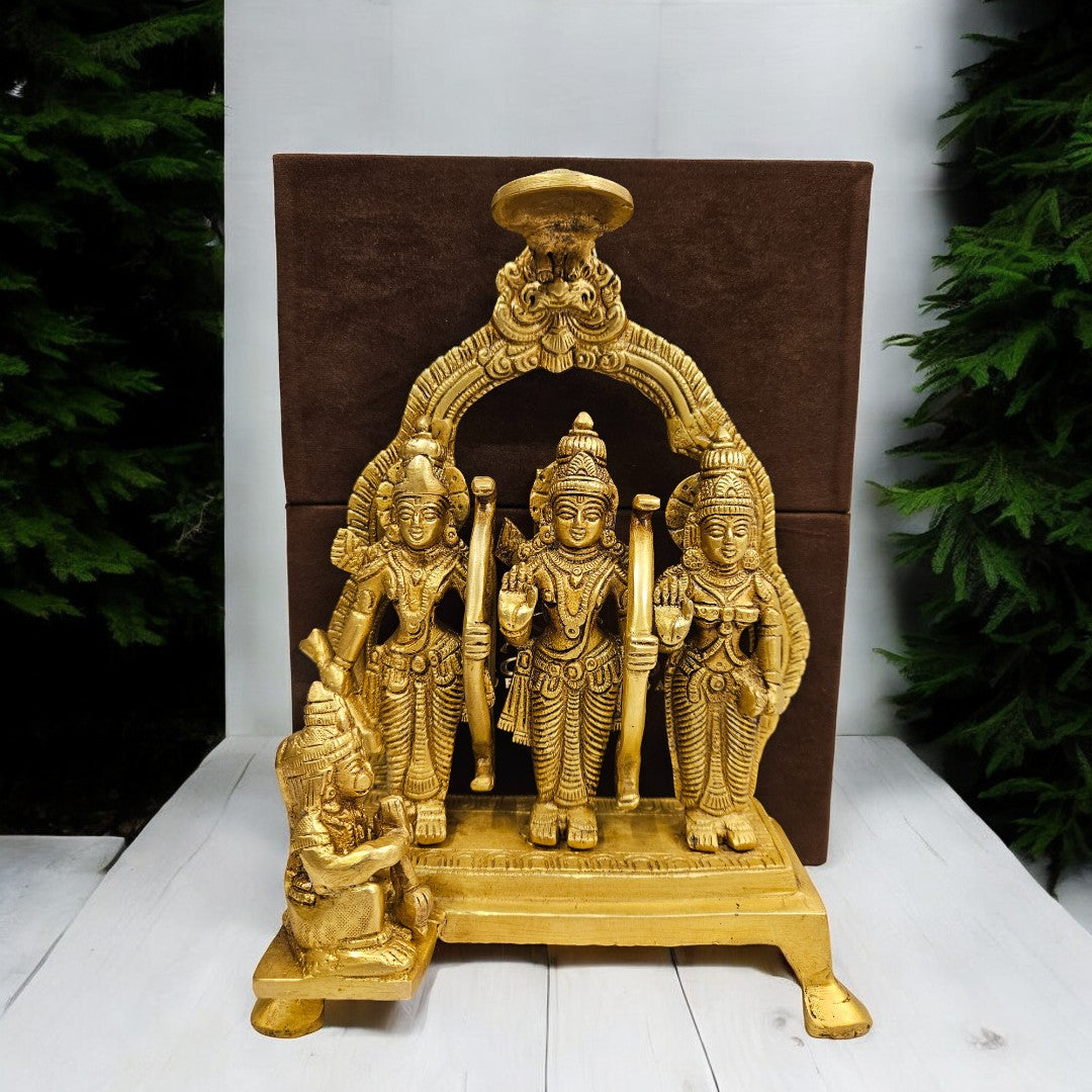 Brass Ram Darbar (9x6.5x4.5 inch) |Golden |Weight- 2 Kg | Free Premium Gift Box