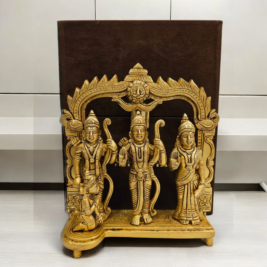 Brass Ram Darbar | (8 X 7.5 X 3 inch) |Weight - 2 kg |Free Luxury Gift BOX