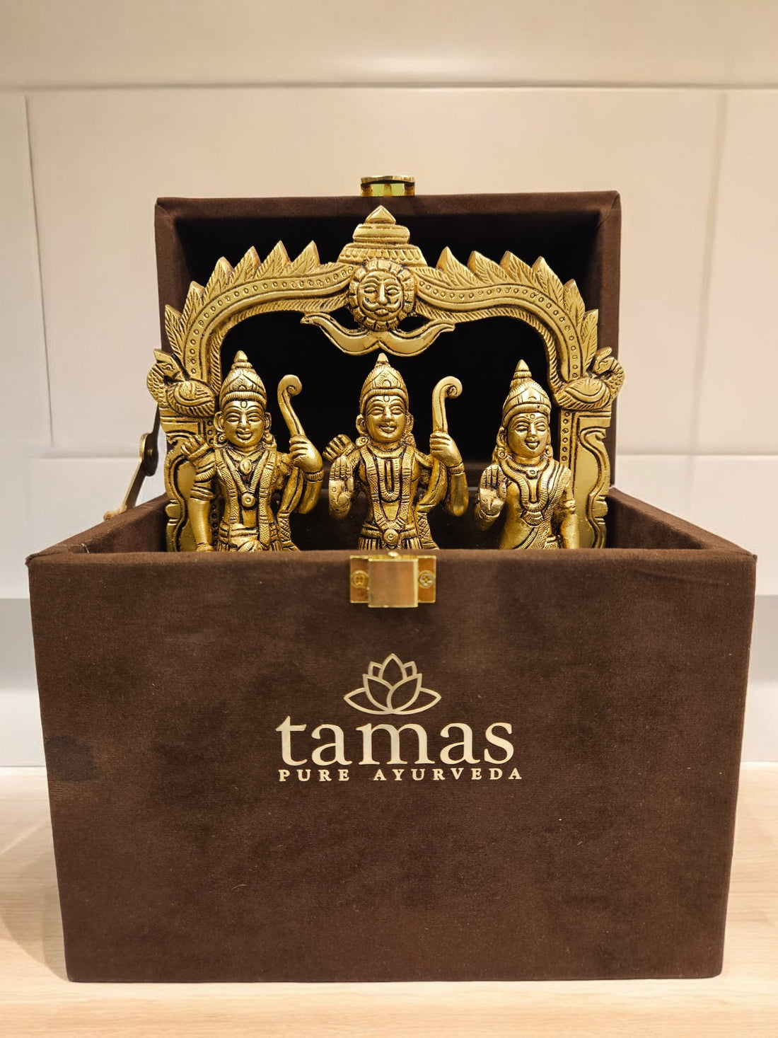 Brass Ram Darbar | (8 X 7.5 X 3 inch) |Weight - 2 kg |Free Luxury Gift BOX