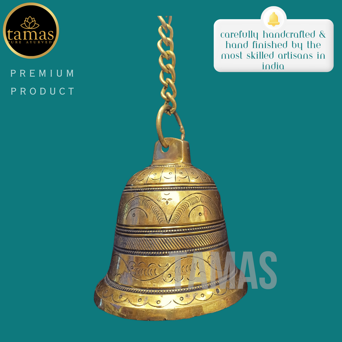 Tamas Brass Bell Hanging (4 Inches)