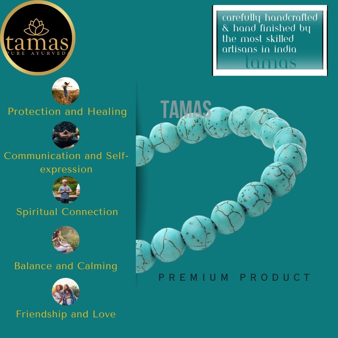 Tamas Turquoise Healing Crystal Stretchable Bracelet