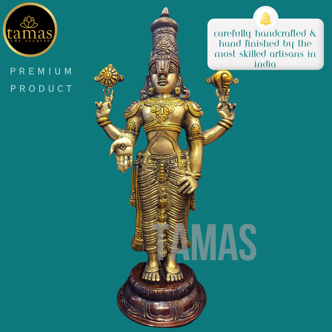 Tamas Brass Tirupati Bala Ji Statue (18 Inches)