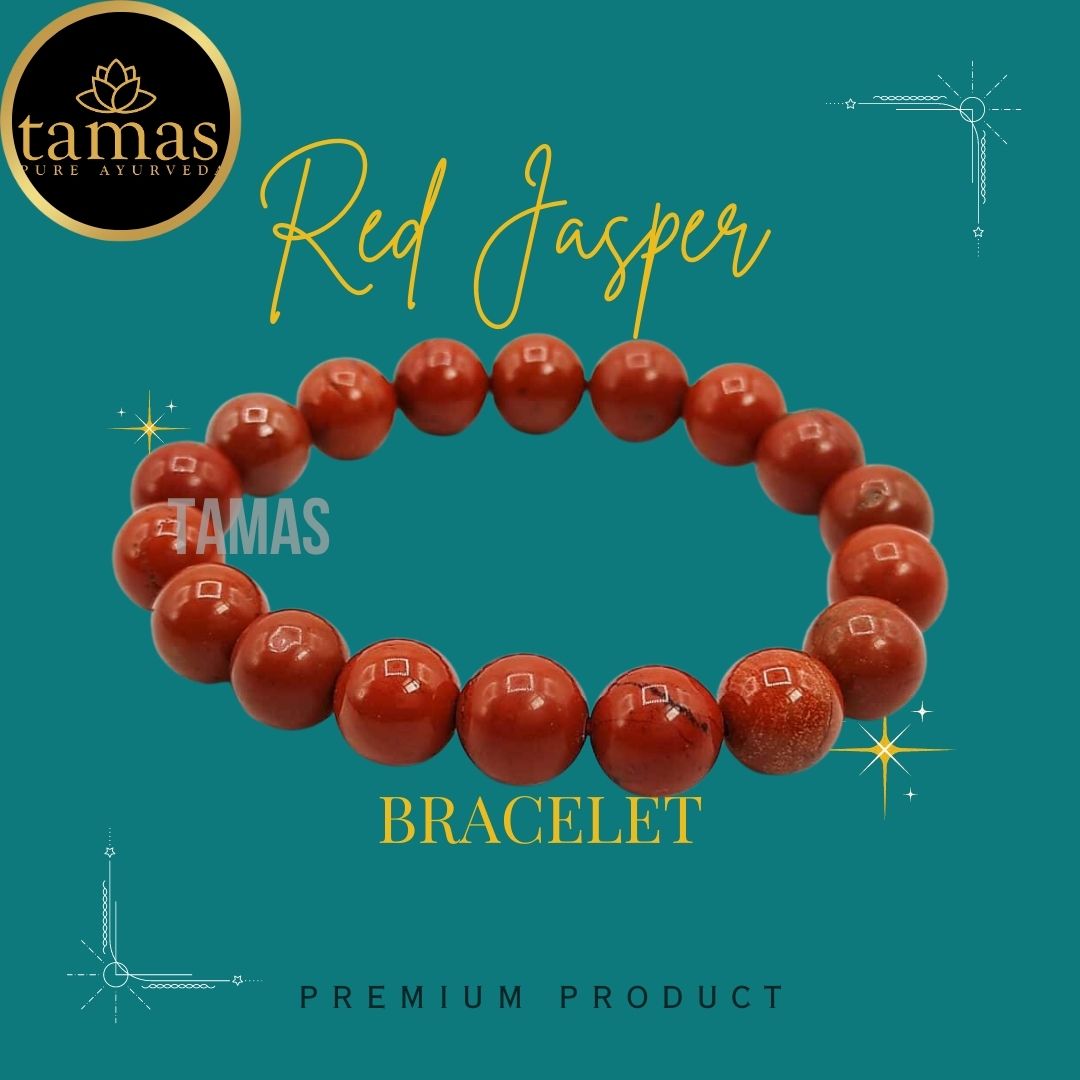 Tamas Red Jasper Healing Crystal Gemstone Stretchable Bracelet