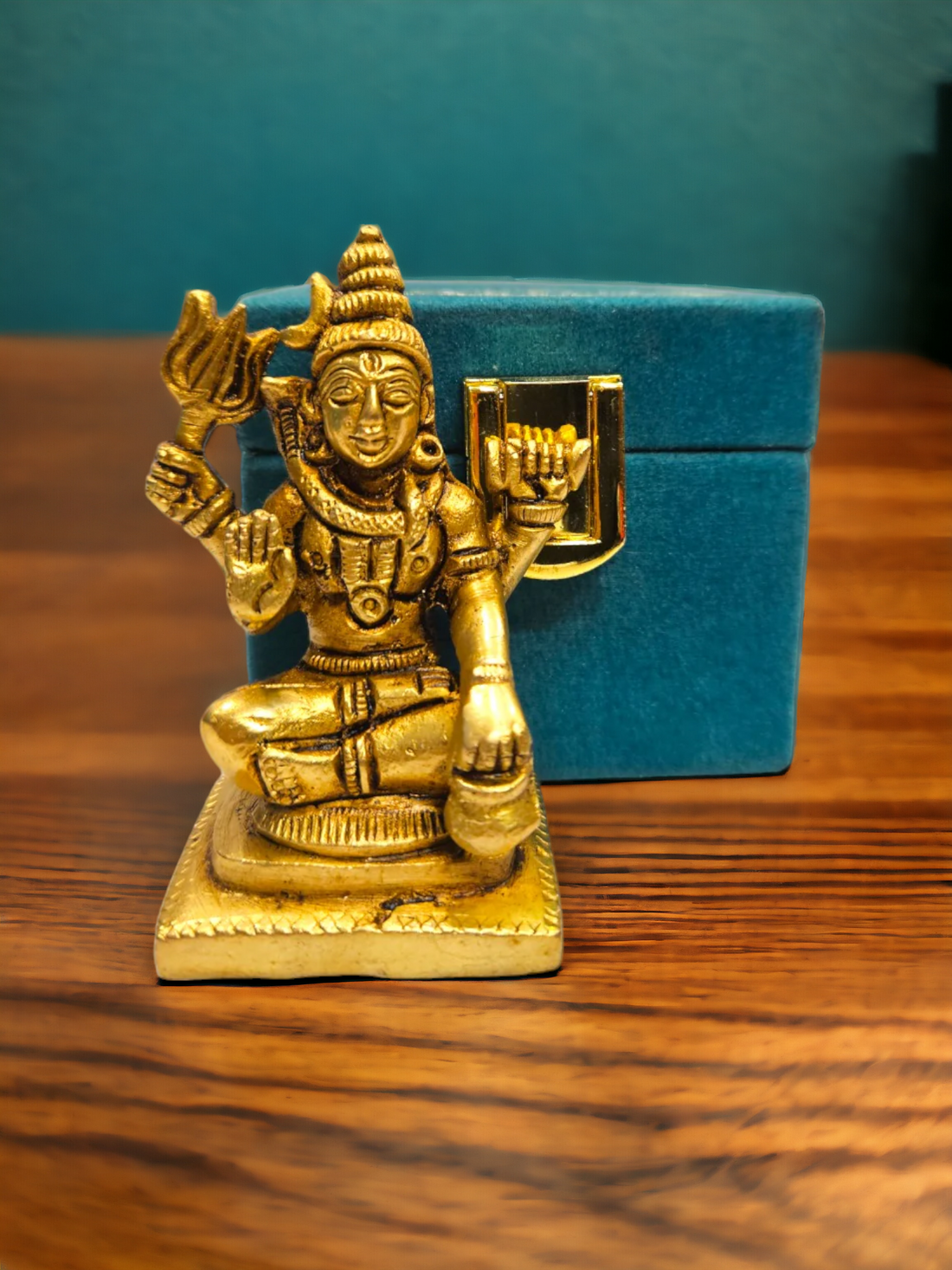 Tamas Brass Small Lord Shiva Statue (3 Inch)| Free Luxury Gift Box