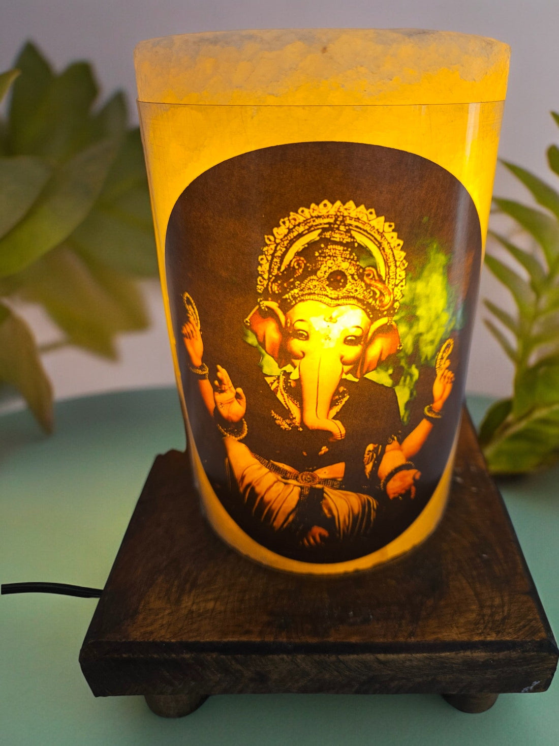 Ganesha Himalayan Rock Salt Lamp (8 Inch)