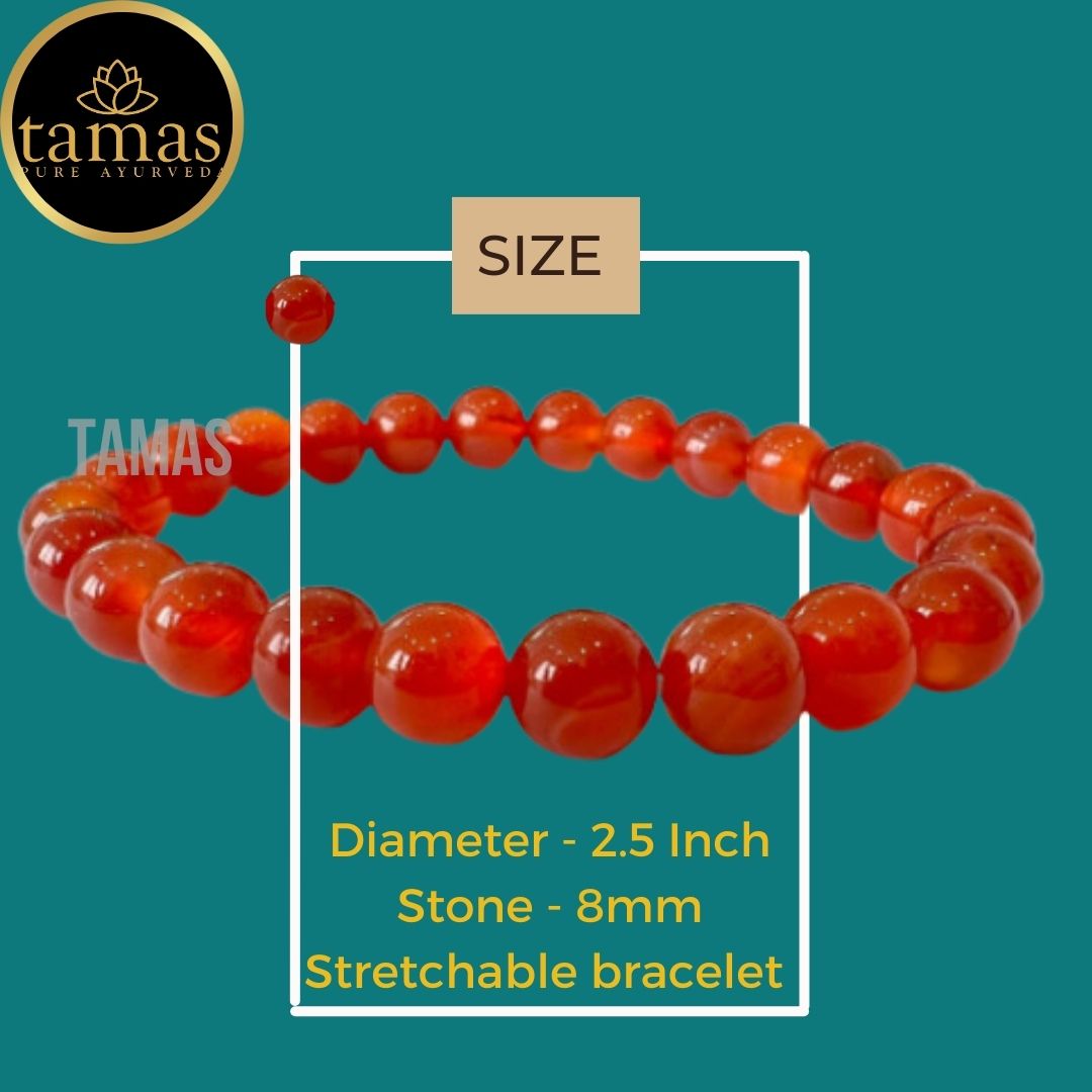 Tamas Red Onyx Healing Crystal Stretchable Bracelet