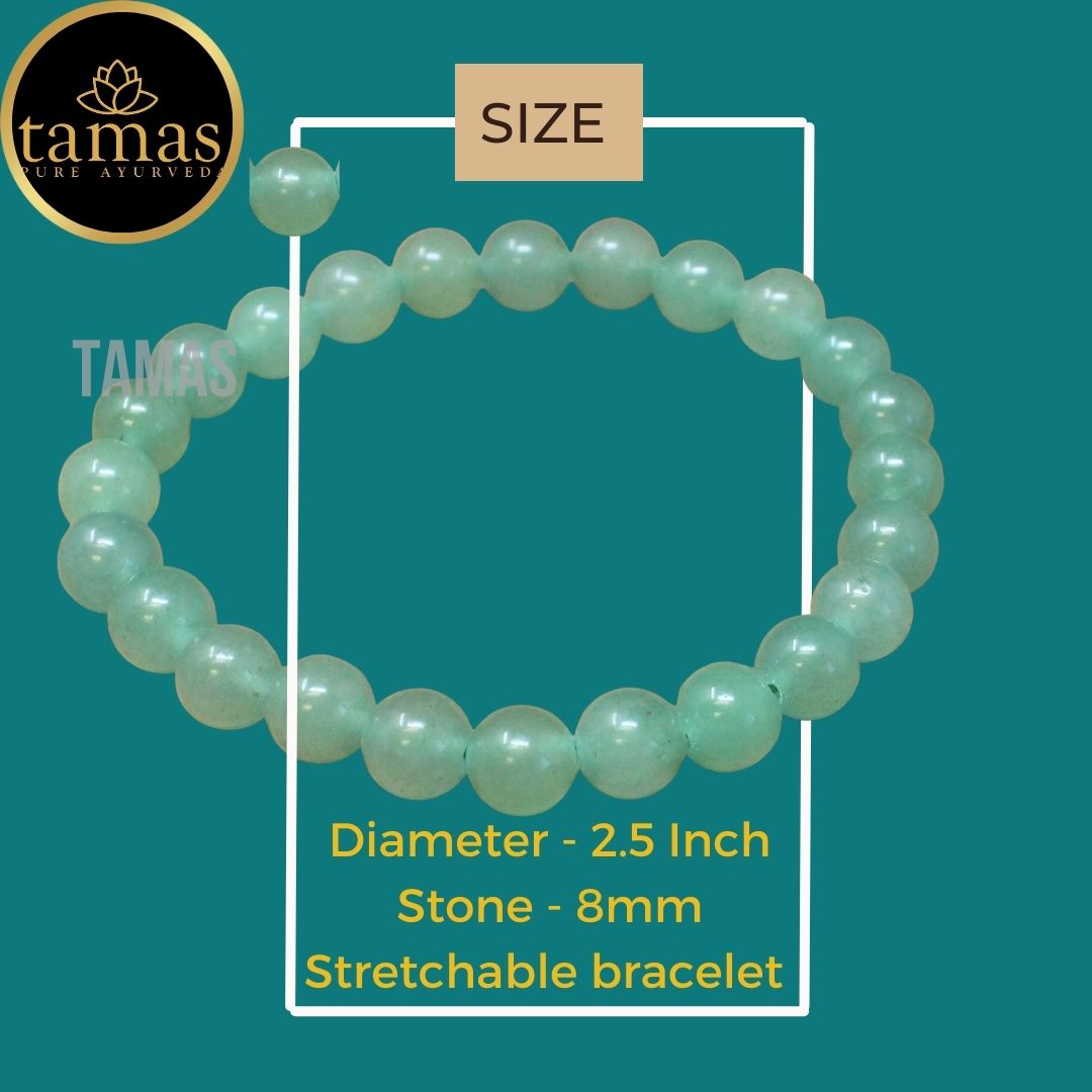 Tamas Green Aventurine Healing Crystal Stretchable Bracelet