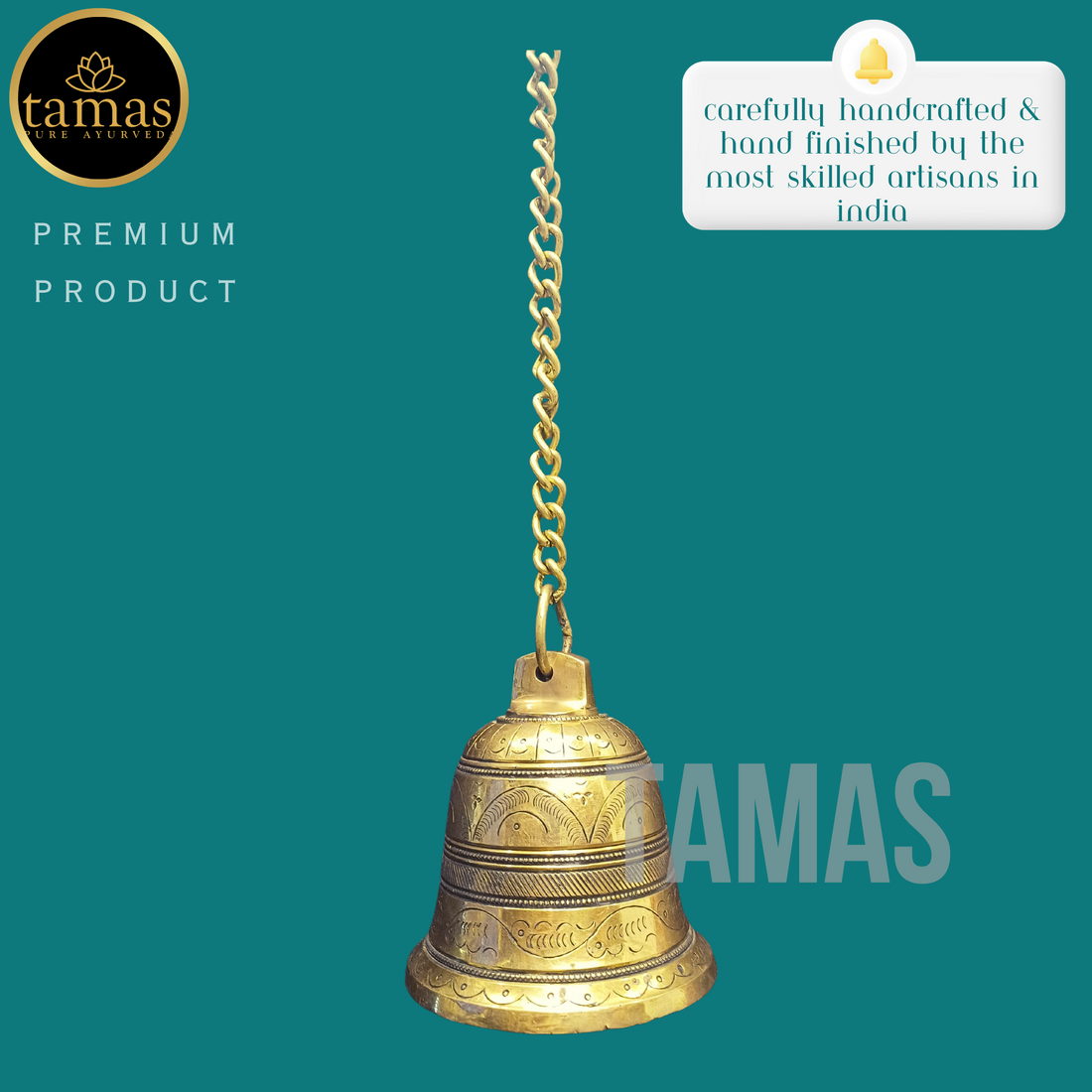 Tamas Brass Bell Hanging (4 Inches)