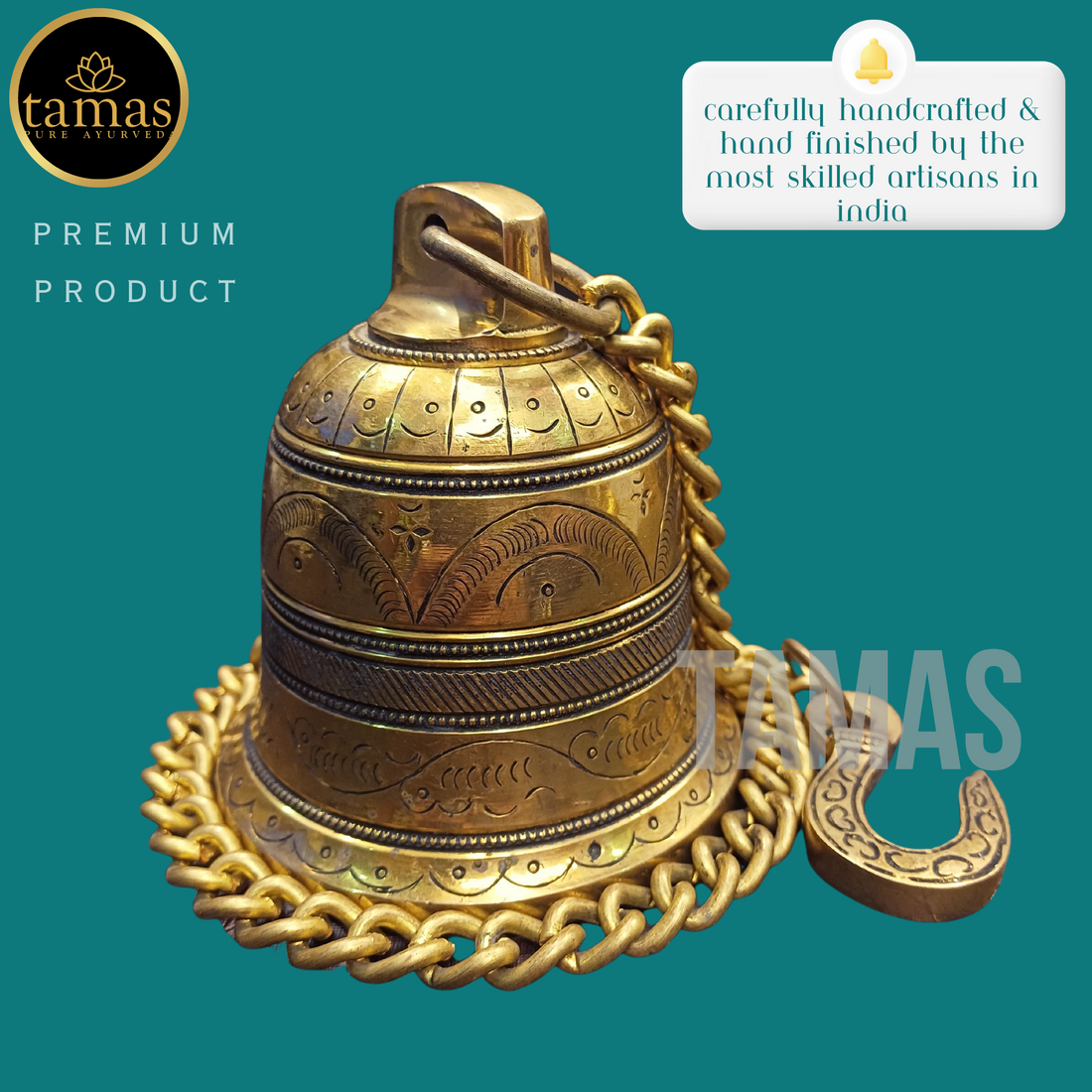 Tamas Brass Bell Hanging (4 Inches)