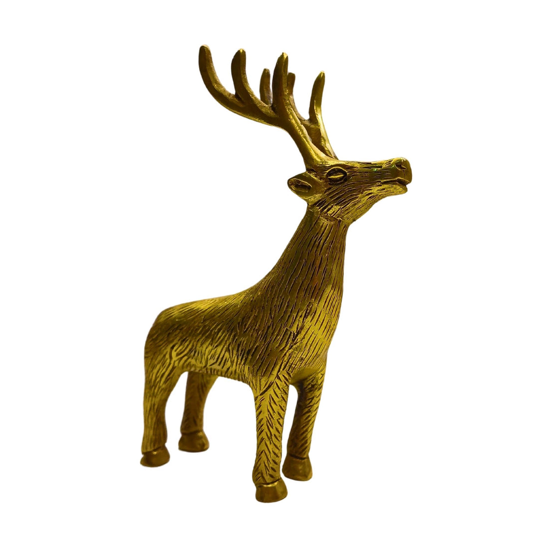 Tamas Brass Couple Deer Sculptures Home Decor Statue/Idol (Golden)(5.5 Inches)