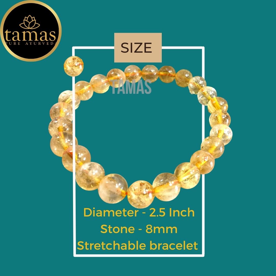 Tamas Citrine Healing Crystal Stretchable Bracelet