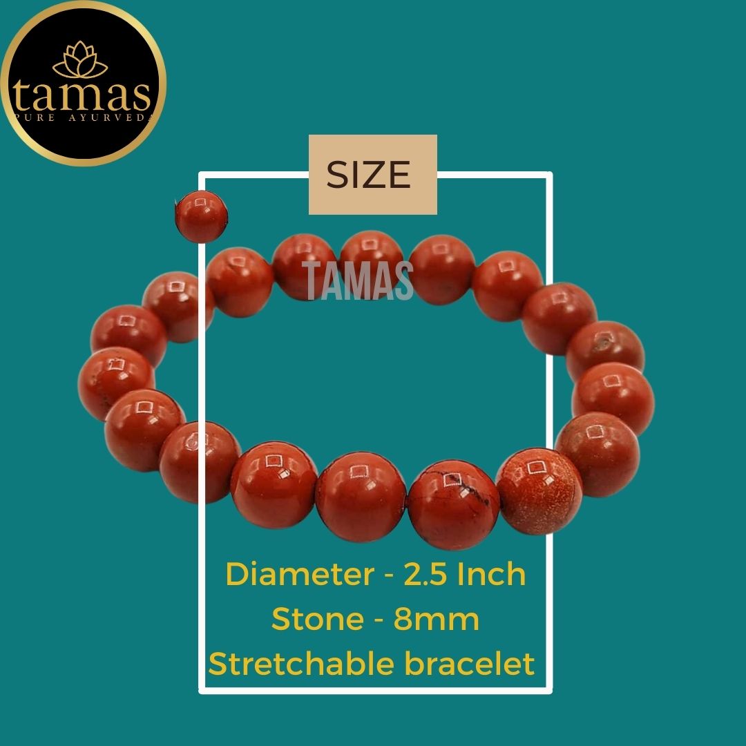 Tamas Red Jasper Healing Crystal Stretchable Bracelet