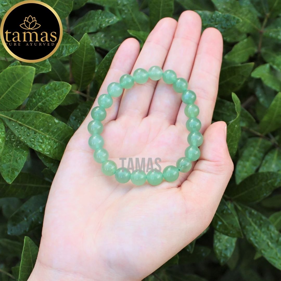 Tamas Green Aventurine Healing Crystal Stretchable Bracelet