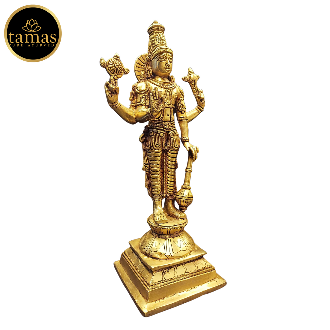 Tamas Brass Vishnu Ji Statue (11 Inches)