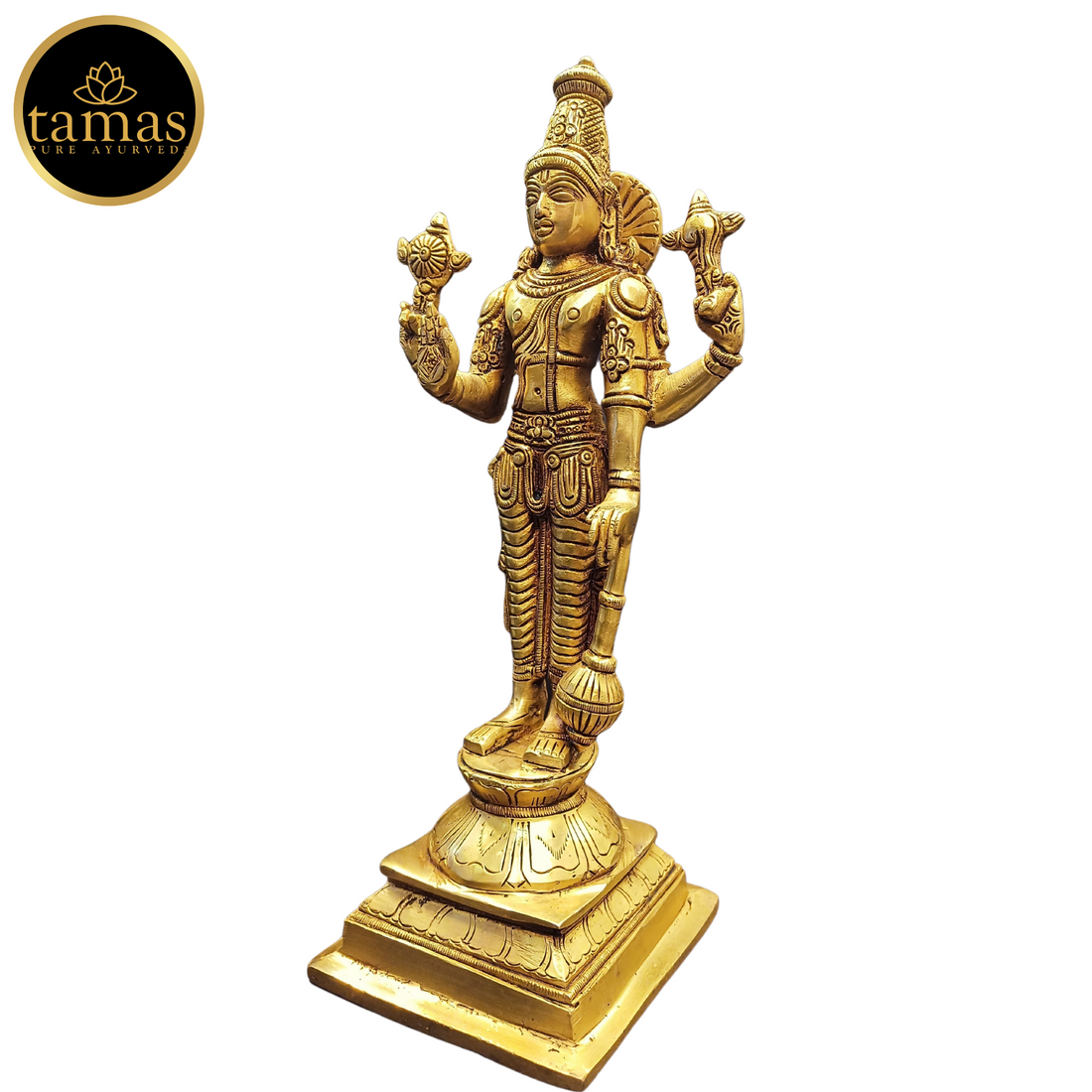 Tamas Brass Vishnu Ji Statue (11 Inches)