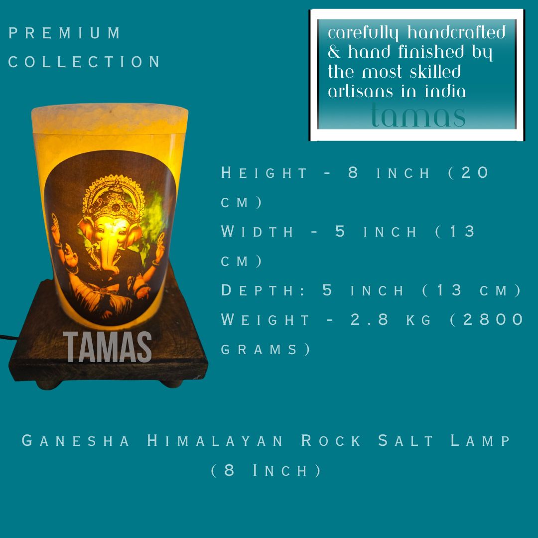 Ganesha Himalayan Rock Salt Lamp (8 Inch)