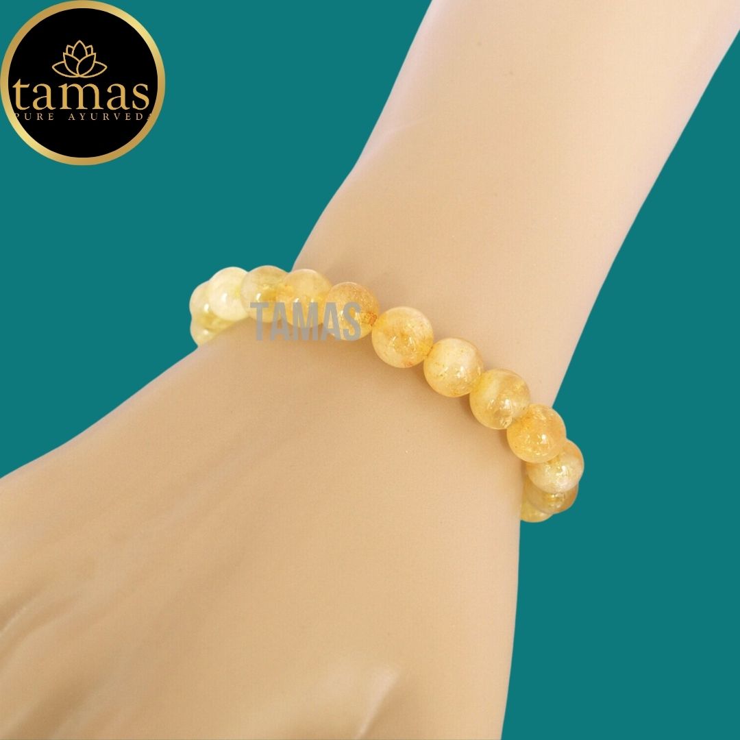 Tamas Citrine Healing Crystal Stretchable Bracelet