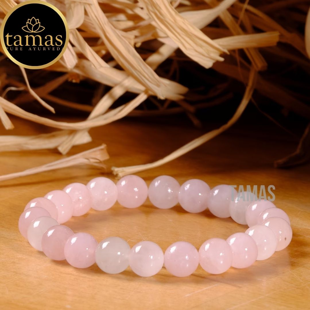 Tamas Rose Quartz Healing Crystal Stretchable Bracelet