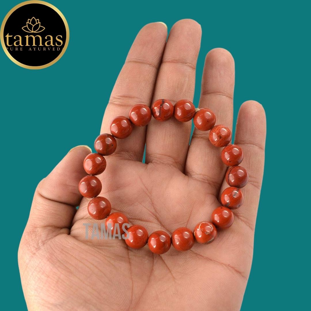 Tamas Red Jasper Healing Crystal Stretchable Bracelet