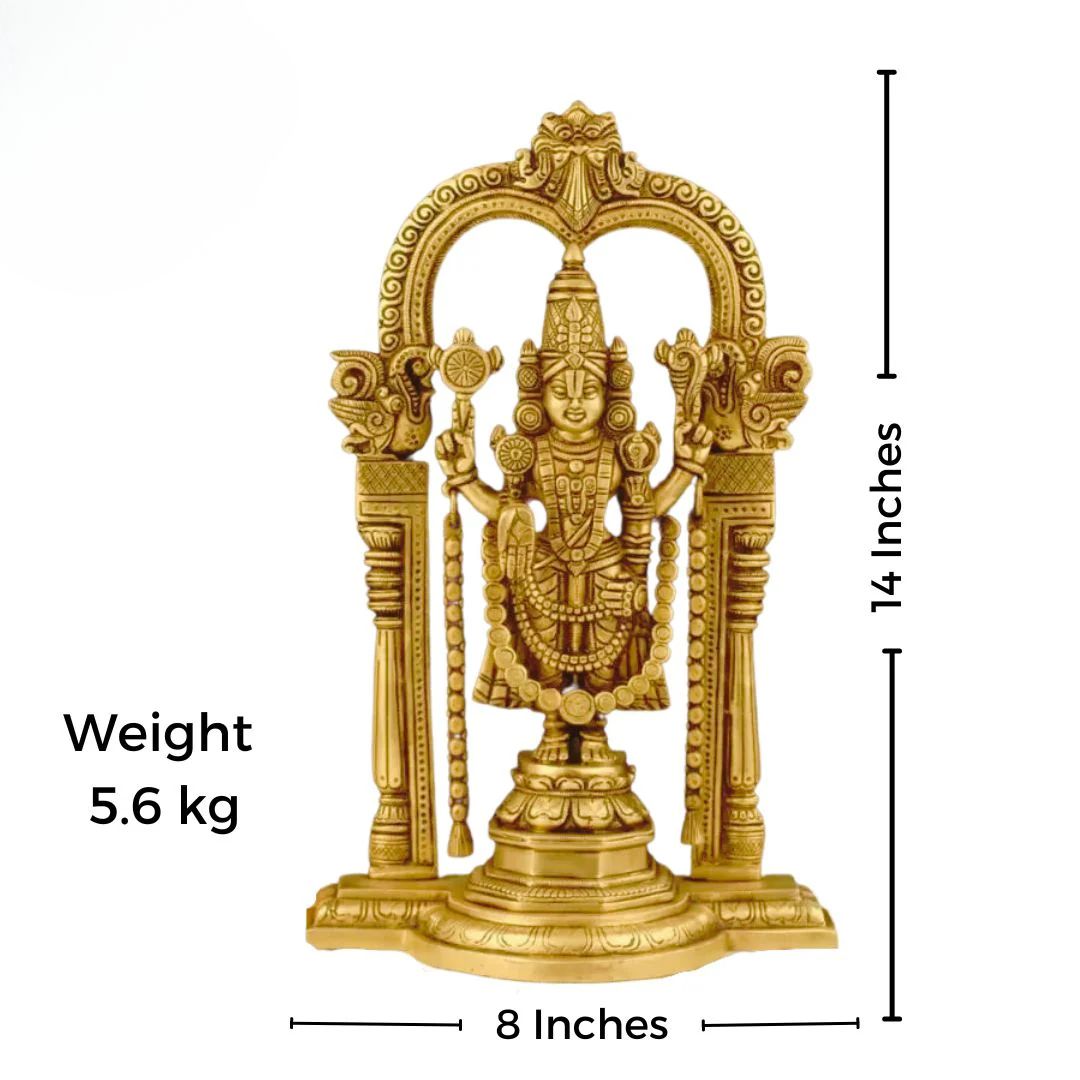 Tamas Brass Tirupati Bala Ji Statue (14 Inches)