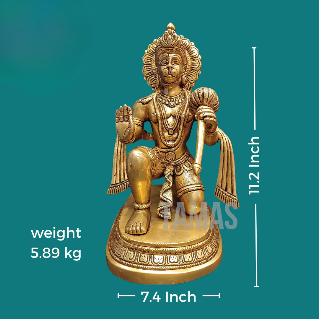 Tamas Brass Hanuman Ji Statue (11.2 Inch)