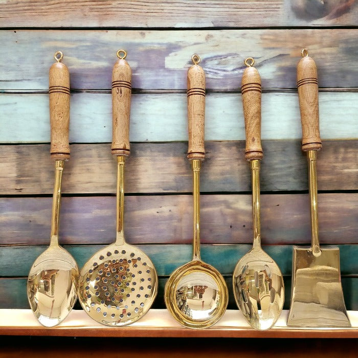 Brass Serving / Cooking Ladles - SET OF 5