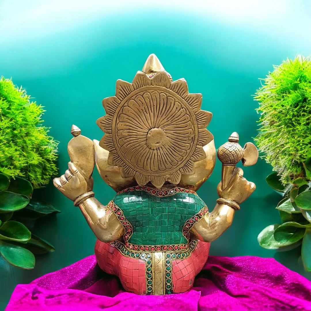 Tamas Brass Ganesh Stone (12 Inches)