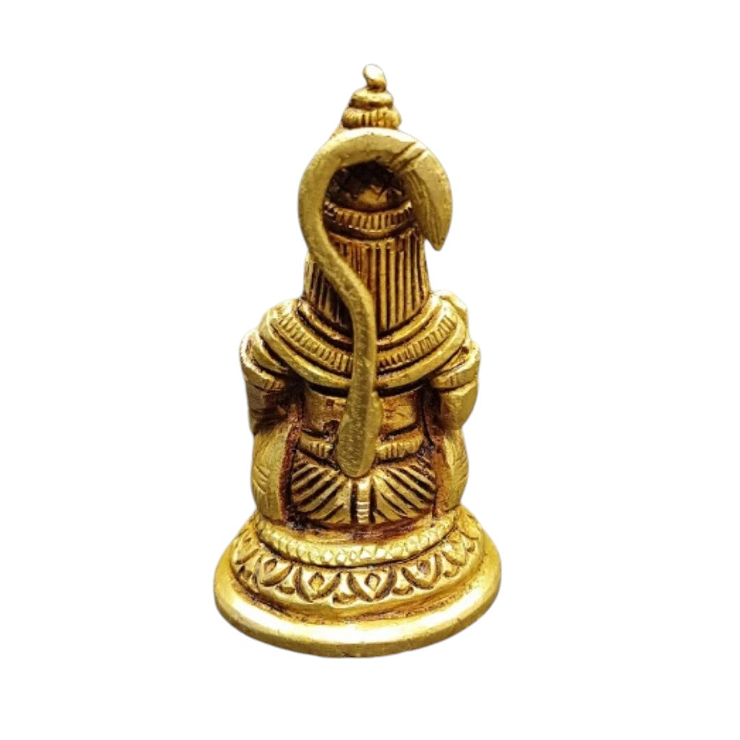 Tamas Brass Lord Small Bajrang Bali Hanuman Ji Statue/Idol (Golden) (3 Inches) | Free Luxury Gift Box