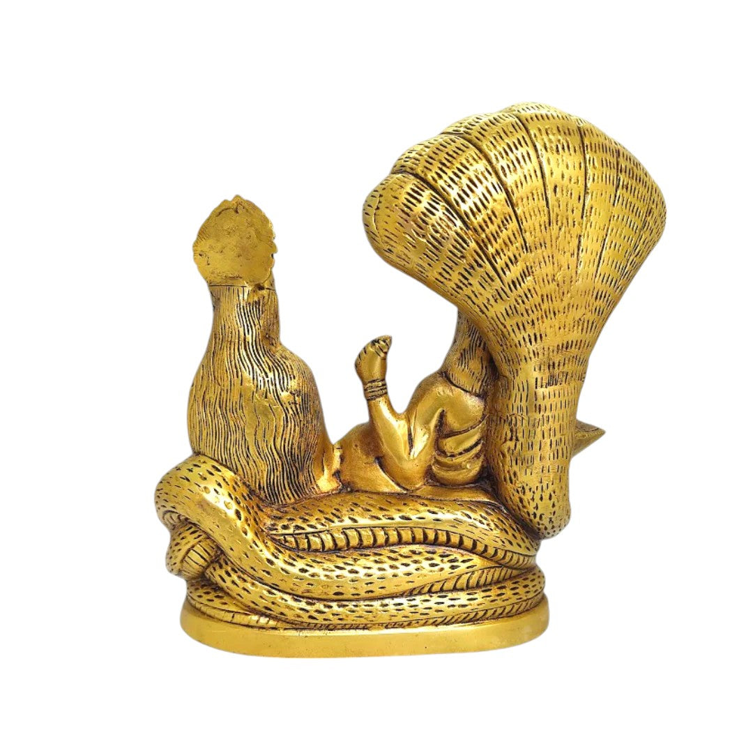 Tamas Brass Lakshmi Narayan Idol - A Beautiful and Auspicious Addition to Your Home Decor