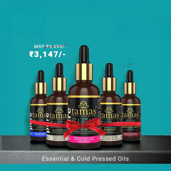 Tamas Essential & Cold Pressed Oil Combo | 100% Natural (30ml) | Pack of 5