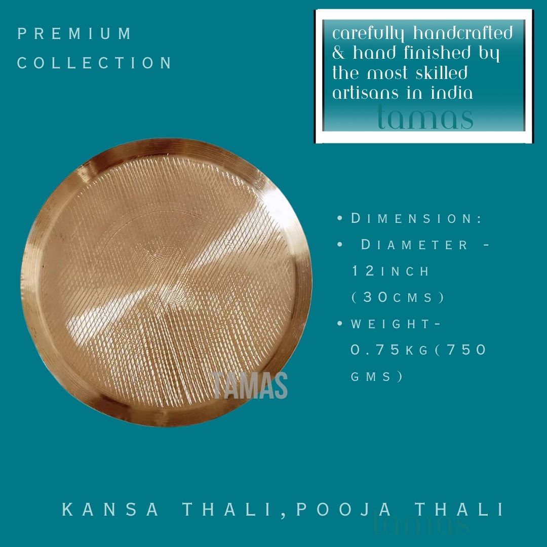 Kansa Thali | Plate Lead Free (12 inch)