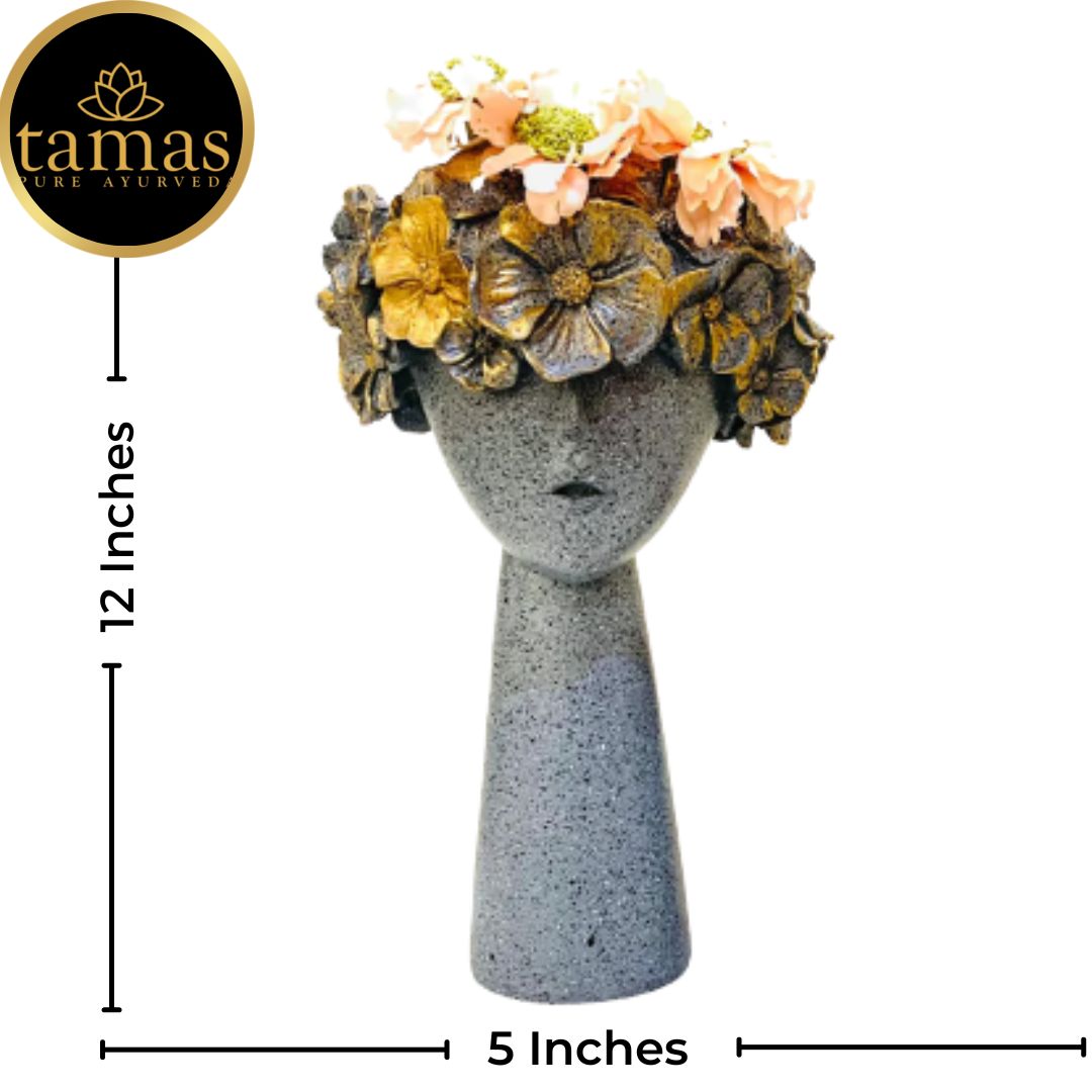 Tamas Poly Resin Adorable Tiara Vases (L: 5 inches, W: 5 inches, H: 12 inches / L: 6 inches, W: 5 inches, H: 5 inches)