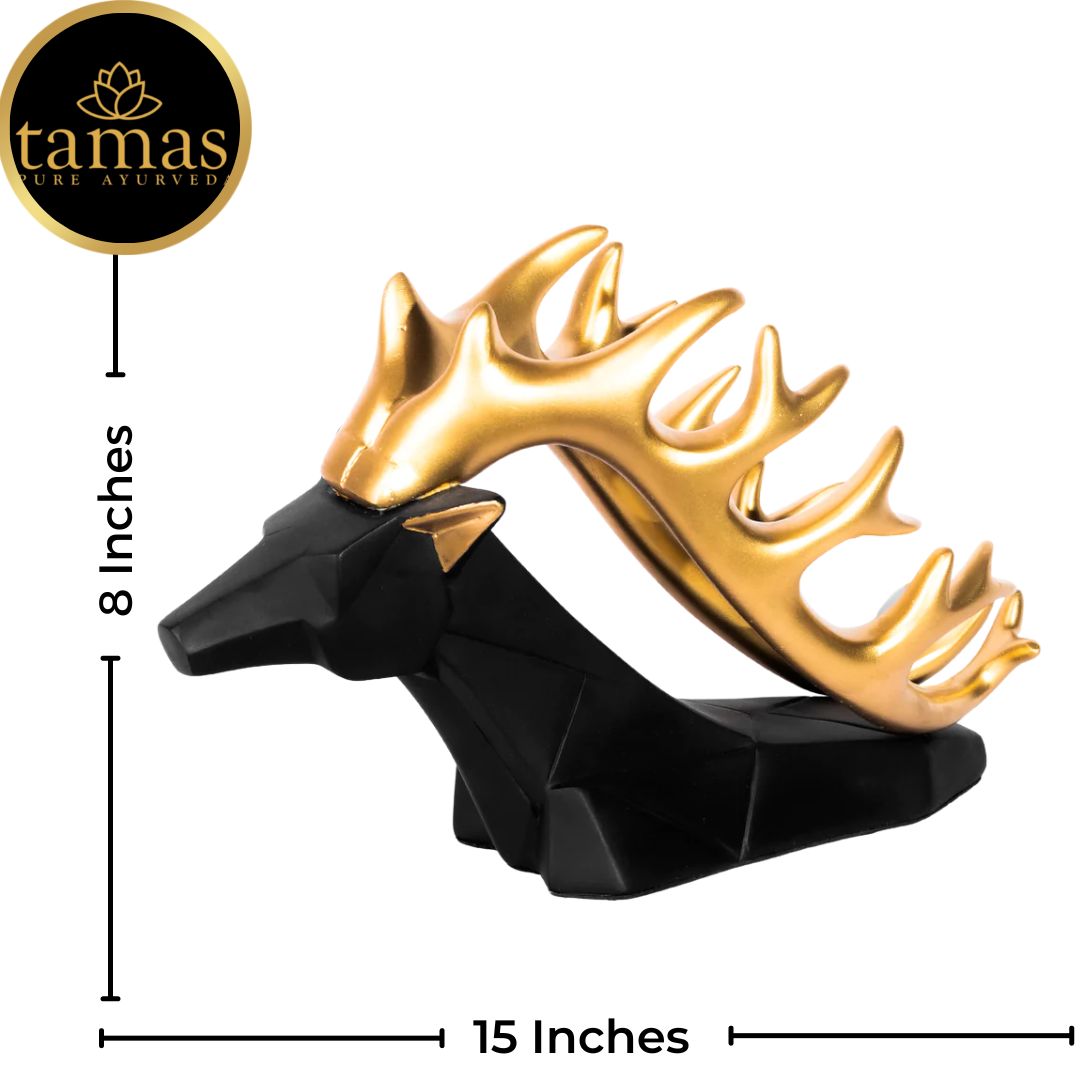 Tamas Poly Resin Stag Wine Holder (L: 15 inches, H: 8 inches)