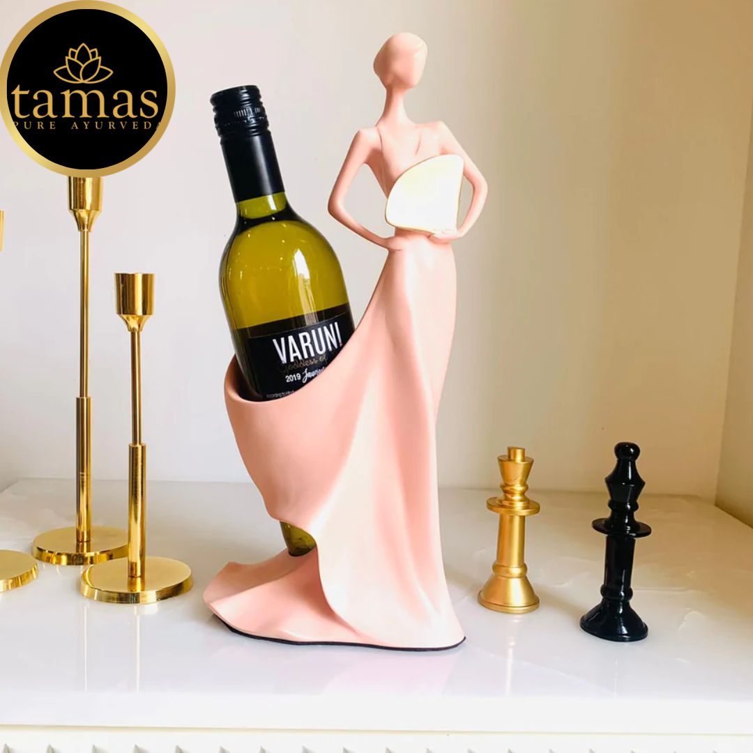 Tamas Poly Resin Modern Wine Holder Lady (L: 6 inches, W: 6 inches, H: 14 inches)