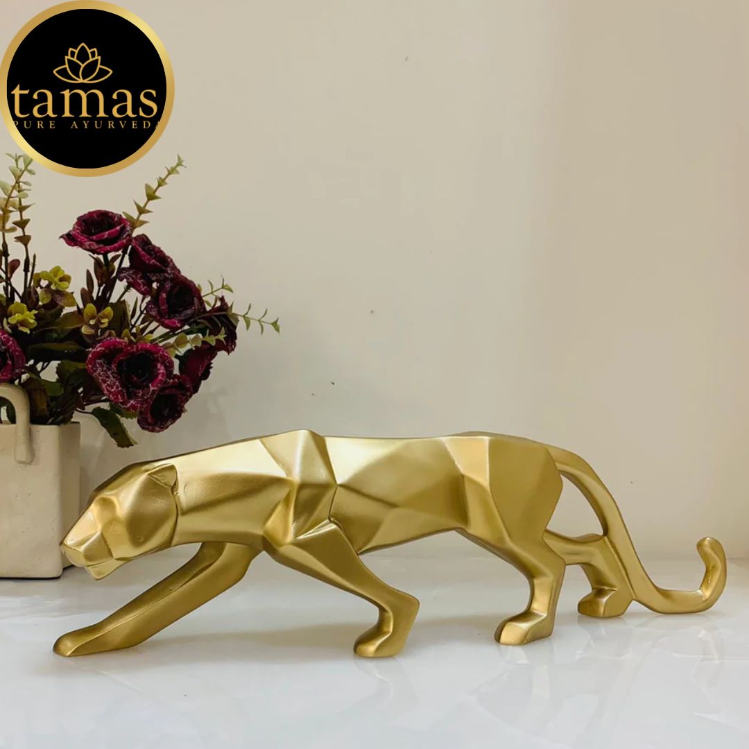 Tamas Poly Resin Modern Art Geometric Panther (L: 17 inches, W: 3 inches, H: 5.5 inches)